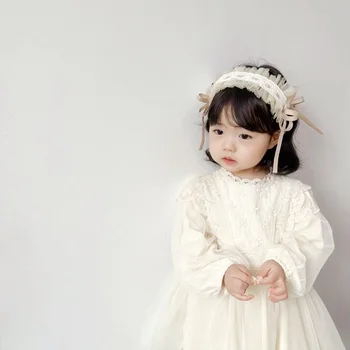 1tk Uus korea Hairband Lapsele Tüdruk Vintage Armas Pits Silma Printsess Juuksed Hoop 2-4 Aastane Laps Juuste Aksessuaarid Baby Tüdrukud