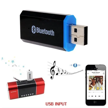 2 in 1 5.0 Bluetooth Saatja-Vastuvõtja Mini USB ja 3,5 mm AUX Stereo Traadita Adapter Auto Muusika kõlar