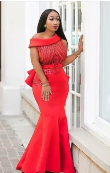 2019 uus elegent mood stiil aafrika naiste pluss suurus polüester pikk kleit L-XXL