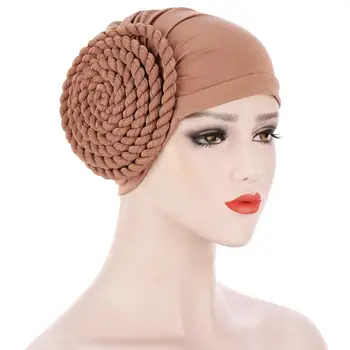 2020 (Solid Color India Turban Kapoti Araabia Wrap Pea Sall Valmis Kanda Hijab Müts Moslemi headdress Naiste Sisemine Hijab Mütsid