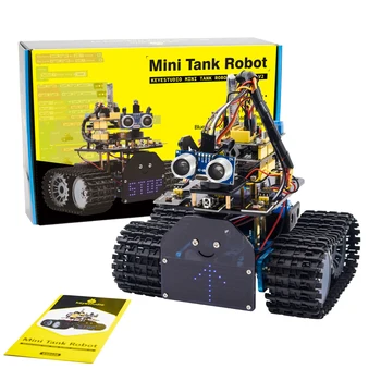 2022 UUS ! Keyestudio DIY Mini Tank V2.0 Tark Robot autokomplekti Arduino Robot VARS/Support IOS &Android APP Kontrolli