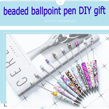 28Pcs DIY Plastikust Beadable Pen Rant Pastapliiats Kingitus Lastele Isikliku Pall Pliiatsid Allkiri Pliiatsi Luksus kontoritarbed