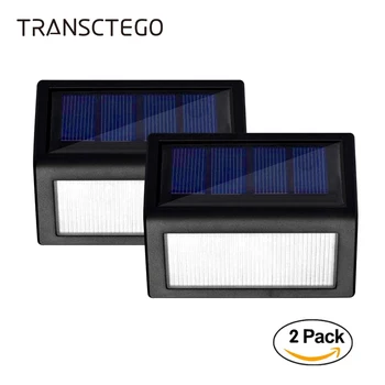 2TK LED Solar Power seinavalgusti Väljas Trepp Samm Light Sensor Traadita Veekindel Jaoks Tara Laterna Aed Rada Solar Lamp