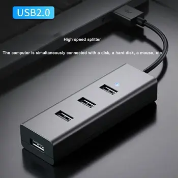 30cm USB 2.0 Splitter, 4 Porti kiire Laienemine Hilineb Neli USB Jaoturi Toide Port Rummud Arvuti Adapter 0