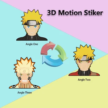 3D Anime Kleebised Cartoon Motion Ise adhsive Kleebised Hulgimüük Autode Külmik Pagasi Decor Veekindel Lenticular Kleebis 0