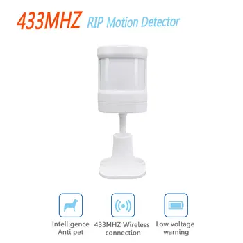 433Mhz Mini Wireless PIR Liikumisandur Detektor Infrapuna Anduri Kodu Alarm Süsteem Intelligent Pet Puutumatus Koos Akuga 0