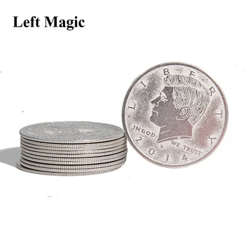 5 Tk Super Õhuke Palming Münte (Half Dollar Versioon) Magic Trikke Ilmuvad/Vanishing Mündi Magia Tarvikud Trikk Rekvisiidid