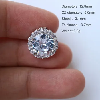 5pc/palju Särav kristall Ring nupud Kuupmeetri tsirkooniumoksiid nuppu särk Dekoratiivsed CZ õmblemine nupud kašmiir Koo kampsun