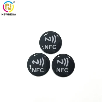 5TK/Palju 13.56 MHz Must NFC 216 Kleebis Ülekirjutatavaid RFID-Märk Epoksü Mälukaart, Veekindel, Saab Kasutada Sotsiaalse Jagamine Jne 0