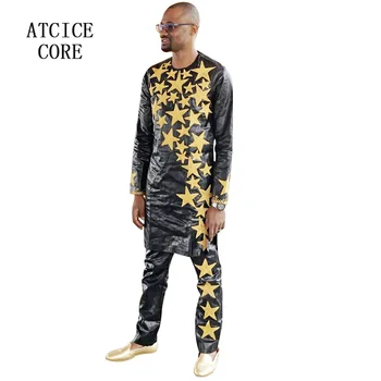 aafrika riided dashiki traditsiooniline mens aafrika riided pikkade varrukatega aafrika bazin riche LC063# 0