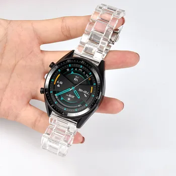 Akrüül Läbipaistev Watchband 20mm 22mm Samsung Galaxy Vaata 3 45mm Aktiivne 2 40mm Rihm Bänd Huawei Vaadata GT 2 Käevõru