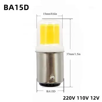 B15 LED Lambid, Reguleeritav 7W Võrdväärne 50W Halogeen, AC110V/220V, 12V BA15 Bin-pin Baas, COB Sibulad Koju Valgustus