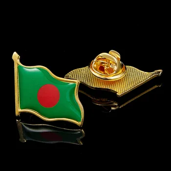 Bangladesh Riigi Värvi Lipu Rinnamikrofon Pin-Solid Metal Lipu Rinnamikrofon Pin-Kulla Toon