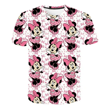 Cartoon Disney Mickey Mouse T-Särgid, Kostüümid Tüdrukute 2022 Uus Suvi Tops Tees Riided Fashion Lühikeste Varrukatega Vabaaja Tee-Särk