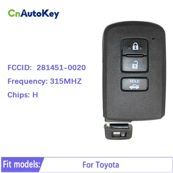CN007148 281451-0020 Smart Remote nupp 3 Nupp HYQ14FBA Toyota Corolla Kontrolli 312/315/434MHz