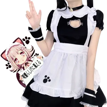 Kass Girl Lolita Kleit Õõnes Rind Seksikas Neiu Kleit Anime Koduabilised Riided Partei Clubwear S-4XL suured