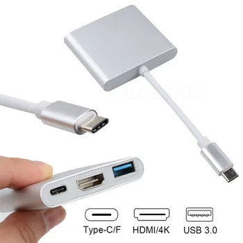 kebidu 2022 Uus 3 in 1 USB-C USB HUB Meeste ja Naiste USB-3.1 Tüüp-c USB 3.0 Laadimise Adapter sobib Macbook Air 12 Converter