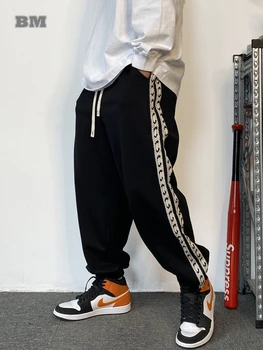 Korea Fashion Hip-Hop Sweatpants Kpop Kvaliteetsed Vabaaja Haaremi Sörkimine Püksid Meeste Riided Harajuku Triip Joggers Streetwear