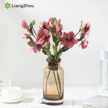Lotus tehislilled Kõrge Kvaliteedi Branch Mitte-Riie Suur Lilled Võltsitud Kodu Kaunistamise Tarvikud