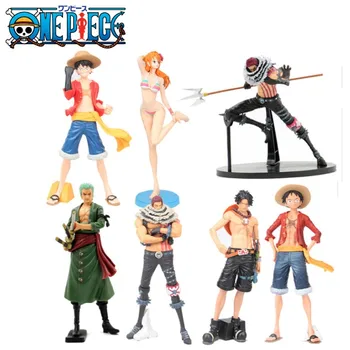Luffy One Piece suured mudeli Seeria 29cmPVC Anime, Joonis Mänguasjad Poiss Luffy Roronoa Sanji Shanks Nami Kinder Surprise Mänguasjad