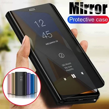 M4Pro Juhul Smart View Mirror Nahast Flip Kaitsta Funda Jaoks Xiaomi Poco M4 Pro M 4 4M PocoM4 Pro 4G 5G NFC Magnet Stand Coque