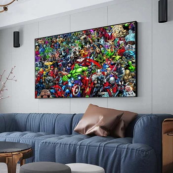 Marvel Lõuendile Maali Superkangelane ämblikmees Plakatid ja Pildid Seina Art Pilte Cuadros eest elutuba Põhjamaade Home Decor Kingitused 0