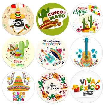 Mehhiko Pool Kaunistused Kleebised Sünnipäeva Decor Fiesta Viva Mehhiko Kaktus Taco Kingituse Pakkimine Sildid Cinco De Mayo