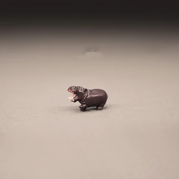 mini hippo Mudel Figuriin armas Jõehobu amphibius Tegevus Arvandmed Mänguasja Kaunistamiseks loomade tunnetus miniatuuri aksessuaarid
