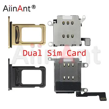 Originaal Dual Sim-Kaardi Lugeja-Adapter Connector Flex Kaabel iPhone 12 Pro Max 12Pro Sim-Kaardi Salve Pesa Omanik Asendamine