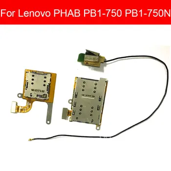 SIM Kaardi Adapter Flex Kaabel Lenovo PHAB PB1-750 PB1-750N Antenn Juhatuse Signaali Flex Lint Remondi Asendamine