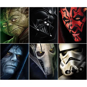Star Wars Diamond Maali Master Yoda Darth Vader Blu-ray-Jubilee Edition Plakat Hobi Tikandid Kit Mosaiik Home Decor