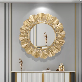 Suur Dekoratiivne Peegel Seina Meik Klaas Gold Ring Magamistuba Dekoratiivne Peegel Terve Keha Espejo Redondo Tuba Decor Esteetiline