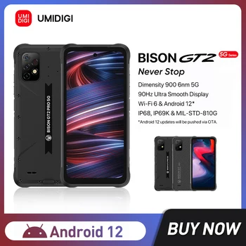 UMIDIGI BISON GT2 5G /GT2 PRO 5G IP68 Android 12 Karm Nutitelefoni Dimensity 900 6.5