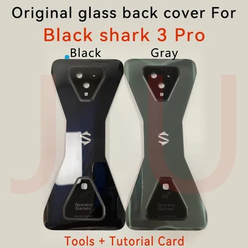 Uus Blackshark 3 pro Aku Kate Tagasi Klaasist Paneel, Tagumise Ukse Puhul Black Shark 3S tagakaane kaamera klaasist objektiiv