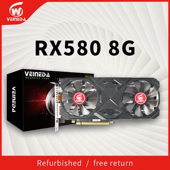 Veineda rx 580 8 GB graafikakaart rx580 Video Kaart GDDR5 256Bit mängimine GPU Ekraan kaardi placa de video 8GB Renoveeritud