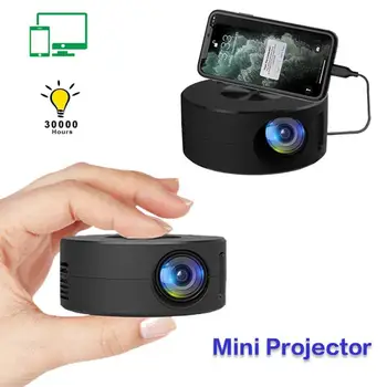 YT200 Mini Projektor LED-Home Media Player Audio Kaasaskantav Proyectors 320X180 Pikslit Must USB Video Beamer Android Iphone
