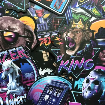 100tk Must Graffiti Elektroonilise Punk Kleepsud Pagasi Sülearvuti Decal Rula Kleebised Jalgratta Auto Kitarr Külmkapp Kleebis 1