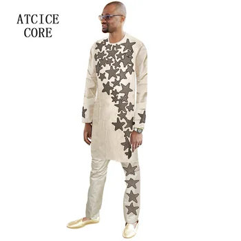 aafrika riided dashiki traditsiooniline mens aafrika riided pikkade varrukatega aafrika bazin riche LC063# 1
