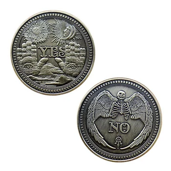 Antiik Teha Gooti Ennustus Otsus JAH EI Ouija Suveniiride Sulamist Münt Kahepoolne Mälestusmüntide Kollektsioon Õnnelik Dollari Mündi 1