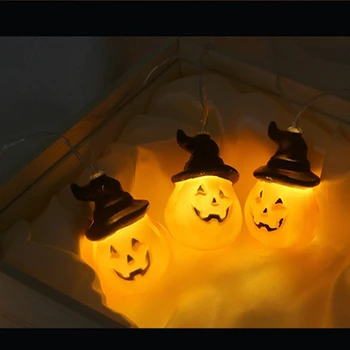 Halloween Pumpkin LED Light String Aed Kodu Poole Baar KTV Teenetemärgi Rekvisiidid LED Paelad Kerge Halloween Kerge Tarvikud 1