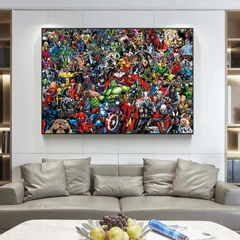 Marvel Lõuendile Maali Superkangelane ämblikmees Plakatid ja Pildid Seina Art Pilte Cuadros eest elutuba Põhjamaade Home Decor Kingitused 1