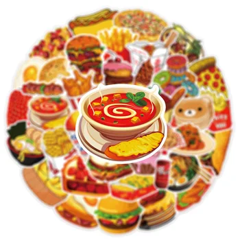 10/30/50TK Armas Toidu Burger Friikartuleid Gourmet Cartoon Kleebised DIY Sülearvuti Pagasi Rula Graffiti Kleebised Kleebise Lapsele 2