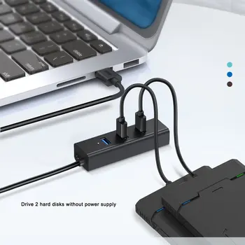 30cm USB 2.0 Splitter, 4 Porti kiire Laienemine Hilineb Neli USB Jaoturi Toide Port Rummud Arvuti Adapter 2