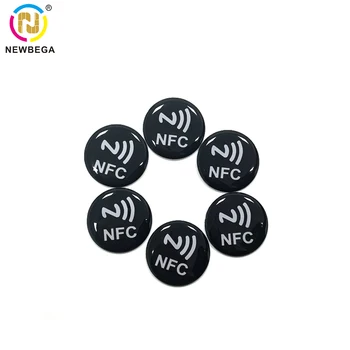5TK/Palju 13.56 MHz Must NFC 216 Kleebis Ülekirjutatavaid RFID-Märk Epoksü Mälukaart, Veekindel, Saab Kasutada Sotsiaalse Jagamine Jne 2