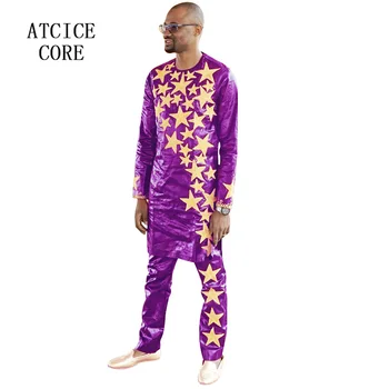 aafrika riided dashiki traditsiooniline mens aafrika riided pikkade varrukatega aafrika bazin riche LC063# 2