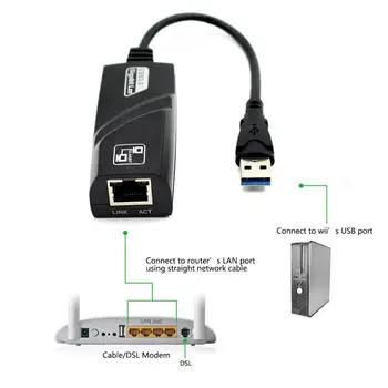 l USB 3.0 Gigabit Ethernet RJ45 LAN (10/100/1000) mbit / s Võrgu Adapter ARVUTI Sülearvuti Win 2