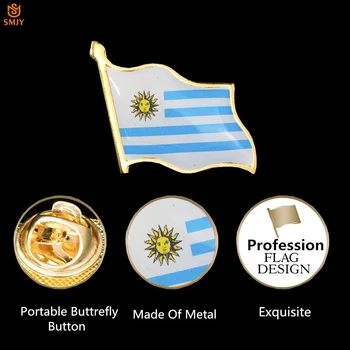 Lõuna-Ameerika Šveits Uruguay Viipab Lipu Sõle Mood Rinnamikrofon Patriot Reisida, Seljakott/Ülikond Pin Badge Ehted Unisex 2