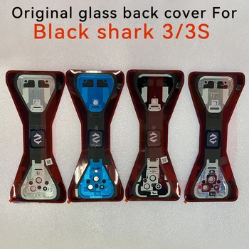 Uus Blackshark 3 pro Aku Kate Tagasi Klaasist Paneel, Tagumise Ukse Puhul Black Shark 3S tagakaane kaamera klaasist objektiiv 2