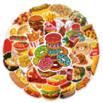 10/30/50TK Armas Toidu Burger Friikartuleid Gourmet Cartoon Kleebised DIY Sülearvuti Pagasi Rula Graffiti Kleebised Kleebise Lapsele 3