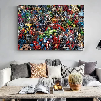Marvel Lõuendile Maali Superkangelane ämblikmees Plakatid ja Pildid Seina Art Pilte Cuadros eest elutuba Põhjamaade Home Decor Kingitused 3